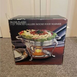 Silver Plated Round Food Warmer